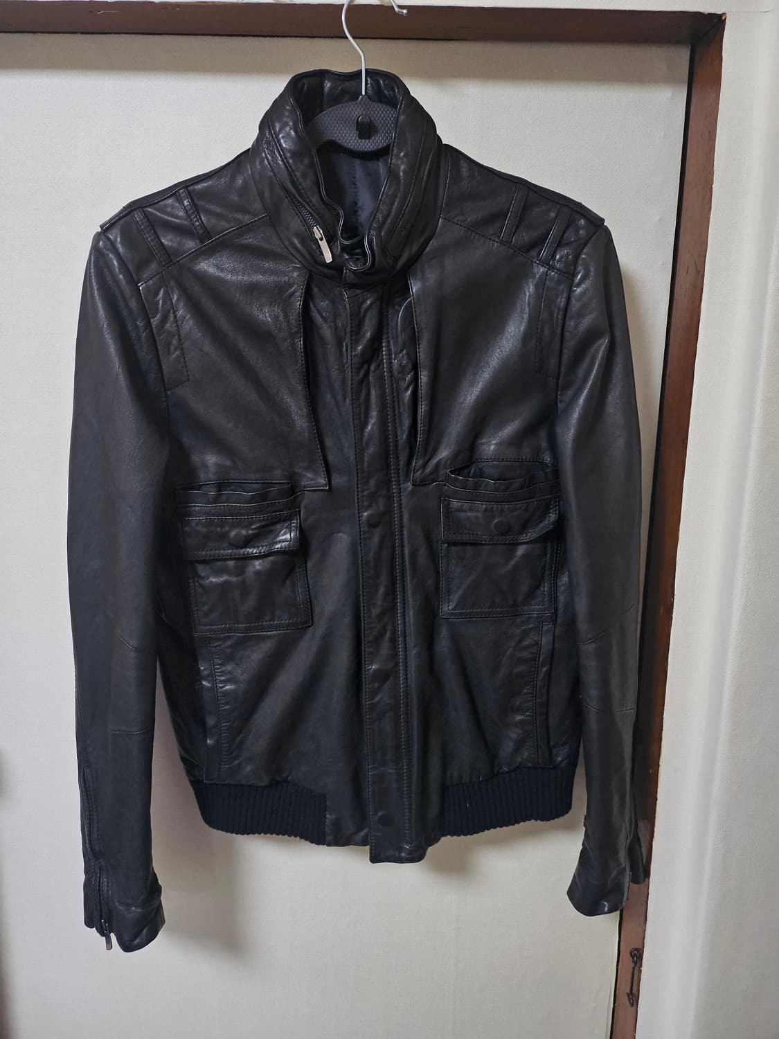 솔리드 옴므 가죽 자켓  블랙 95 상품이미지1