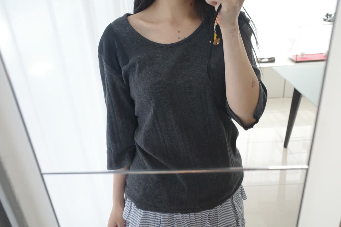 Padded shoulder top 상품이미지2