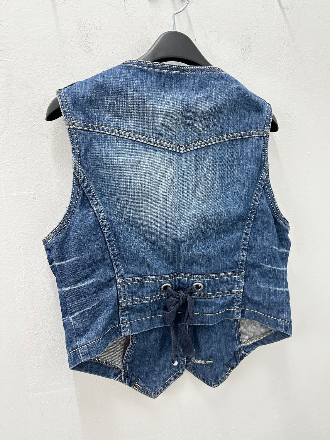 Vintage ribbon detail denim vest 상품이미지7