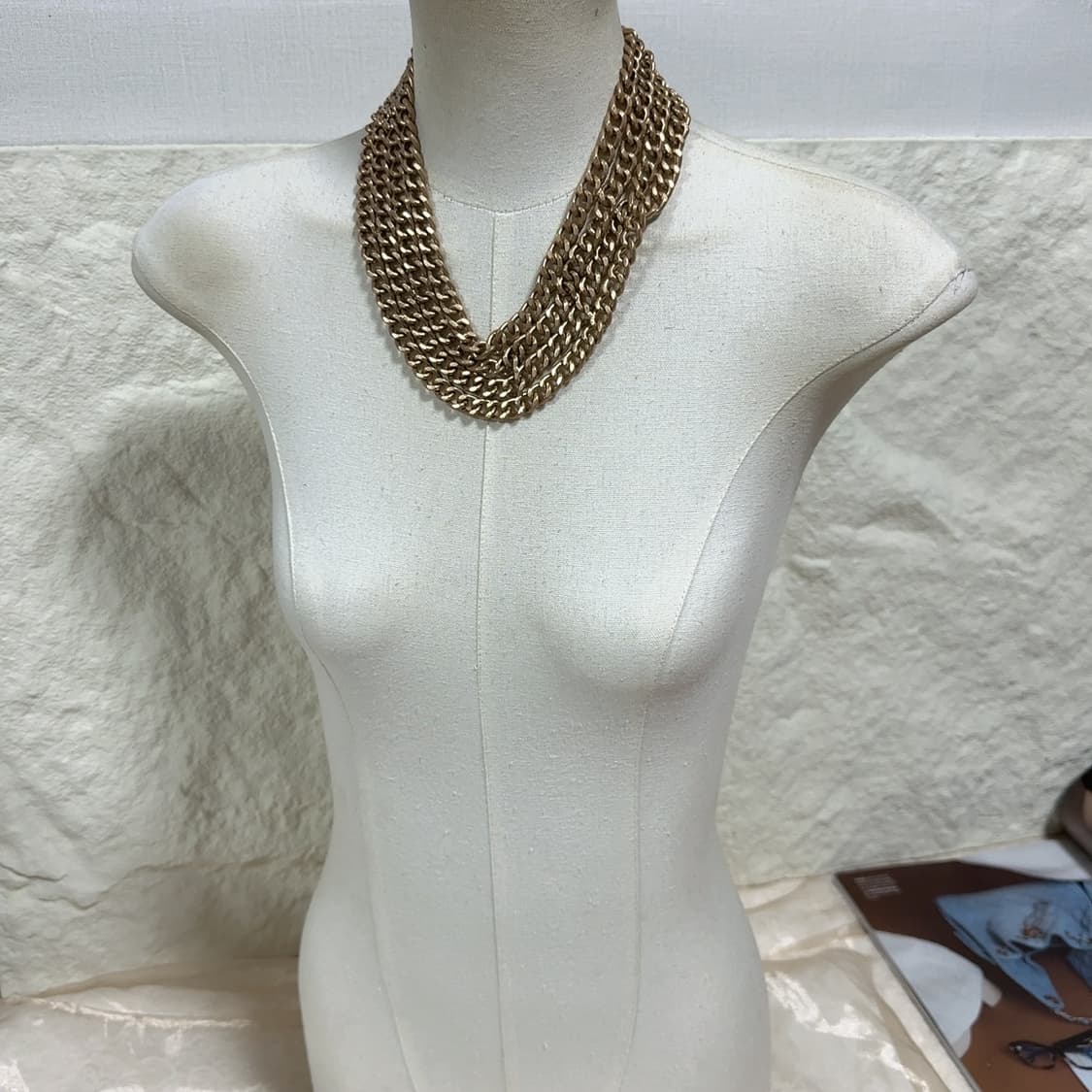 빈티지 이타리아 브레이드 메탈  목걸이 상품이미지1