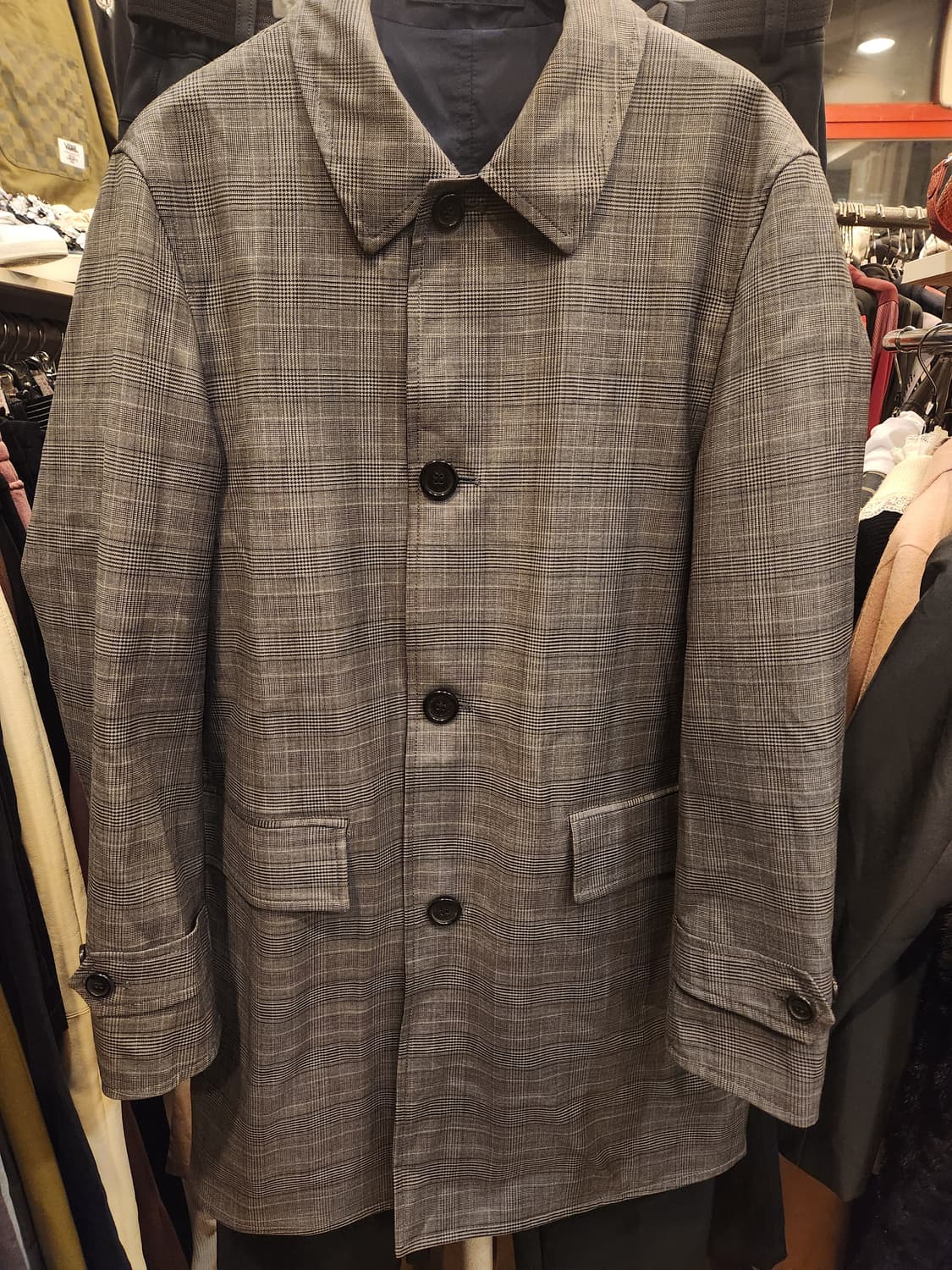 버버리 런던 체크 리버시블 남성코트 상품이미지1