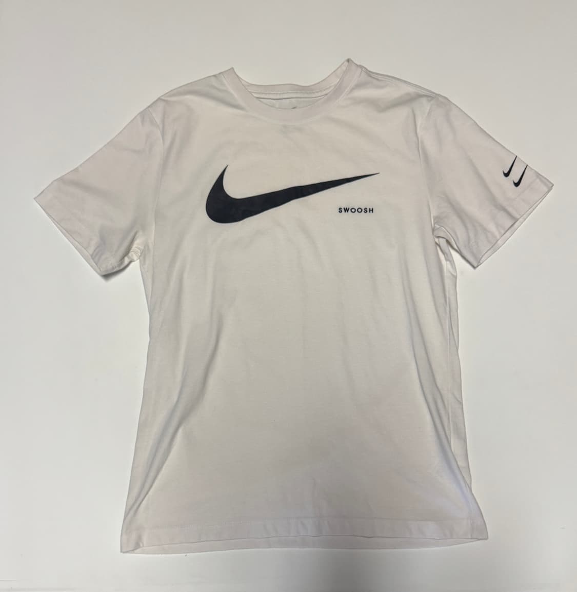 나이키 Nike 더블 스우시 반팔 티셔츠 M ~ L 화이트 상품이미지1