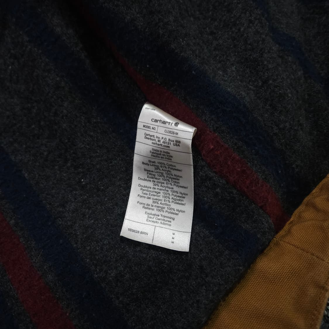 칼하트 USA 오리지널 디트로이트 블랭킷 워크 자켓 상품이미지6