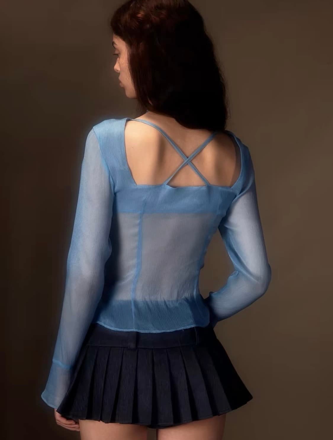 Chinadasuan 블루 톱 상품이미지3