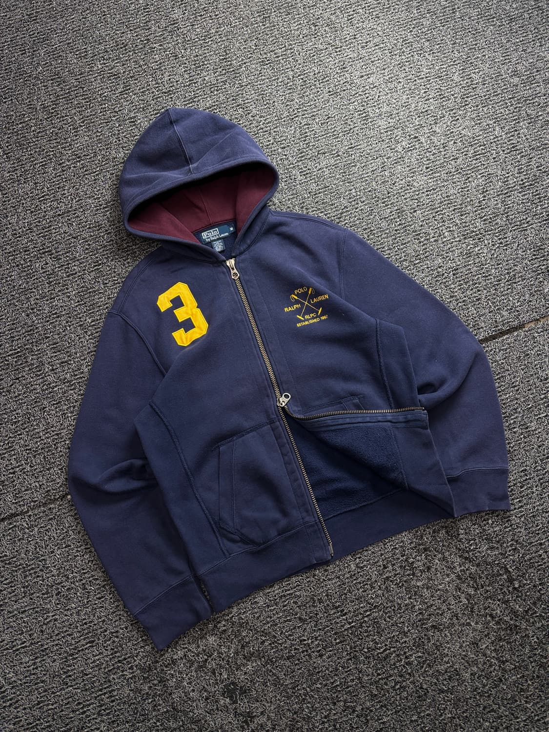 90s 폴로 랄프로렌 빅로고 후디 집업 2729 상품이미지1