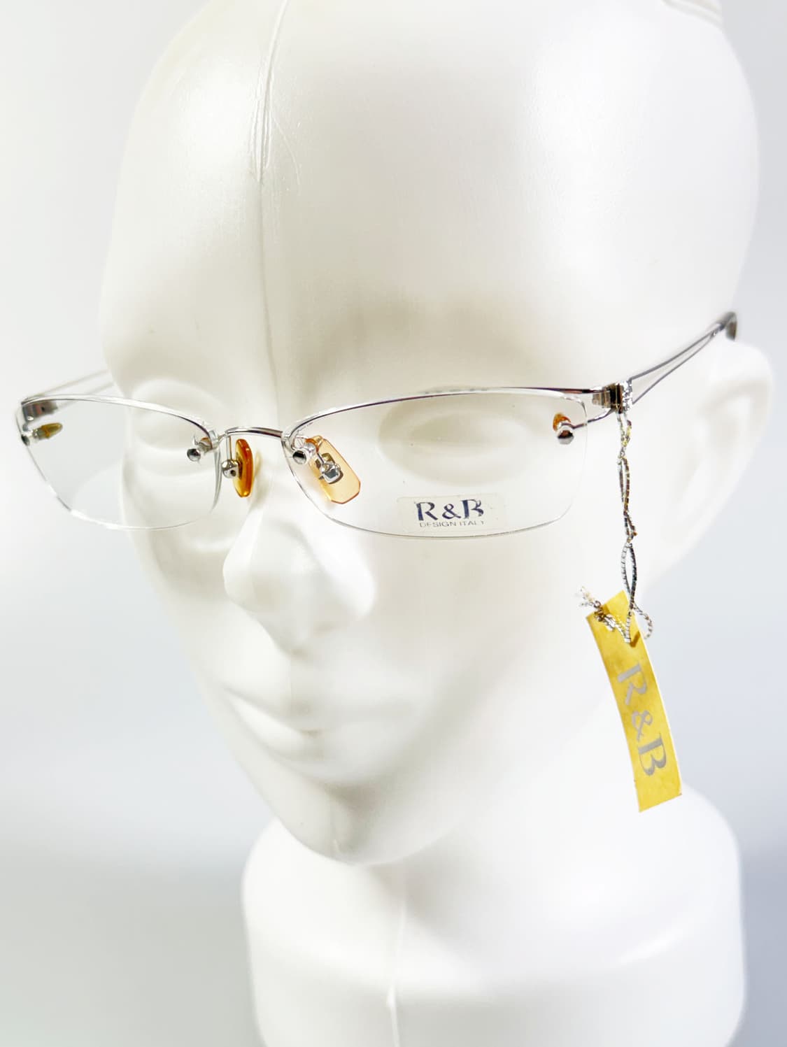 R&B EYEWEAR 실버 무테 스퀘어 메탈 빈티지 안경 상품이미지8