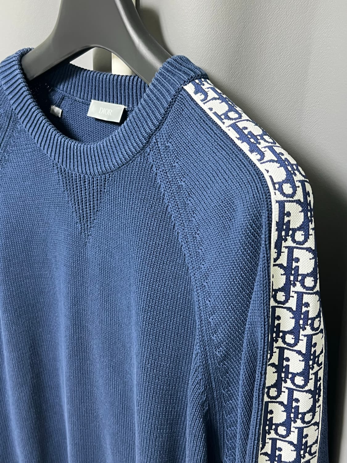 [정품] 드라이 O / 디올 인서트 니트 네이비 L 상품이미지2