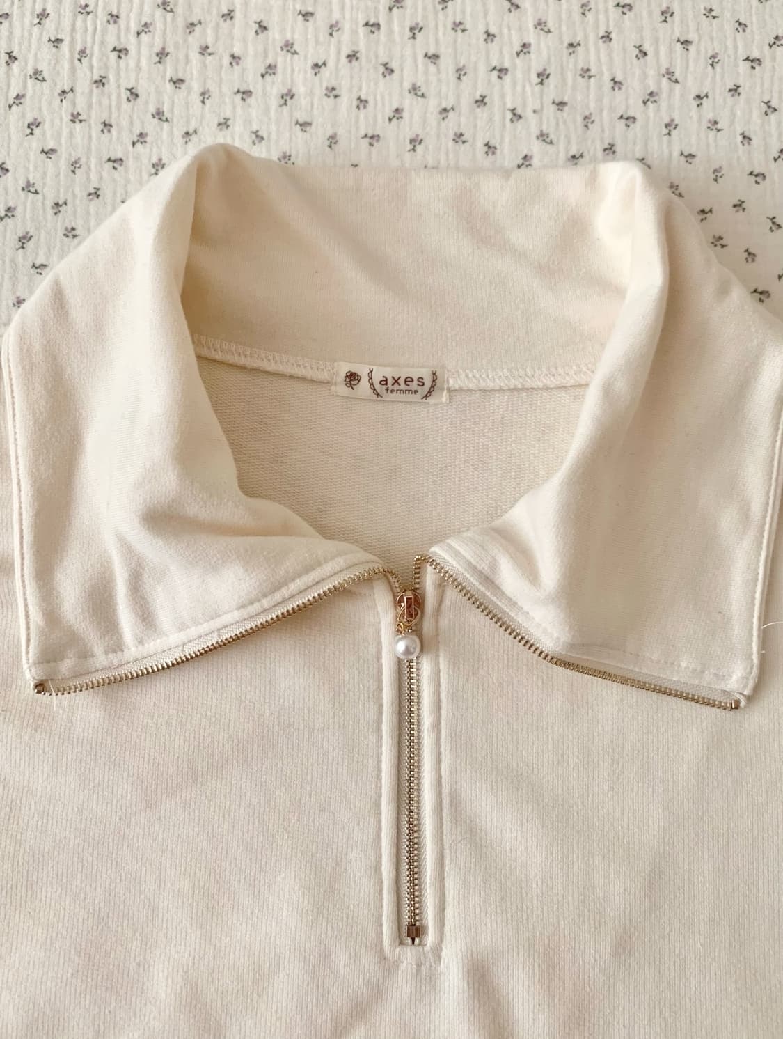 엑시즈팜 레이스 반팔 카라티 상품이미지2