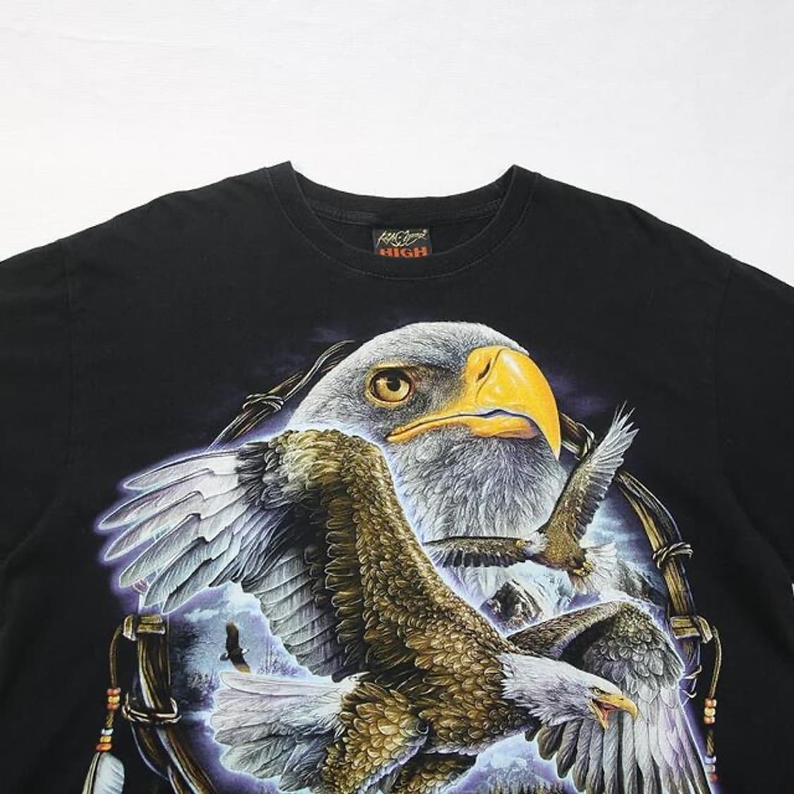 (착용컷) 이글 프린팅 반팔 티셔츠 (105) 상품이미지4