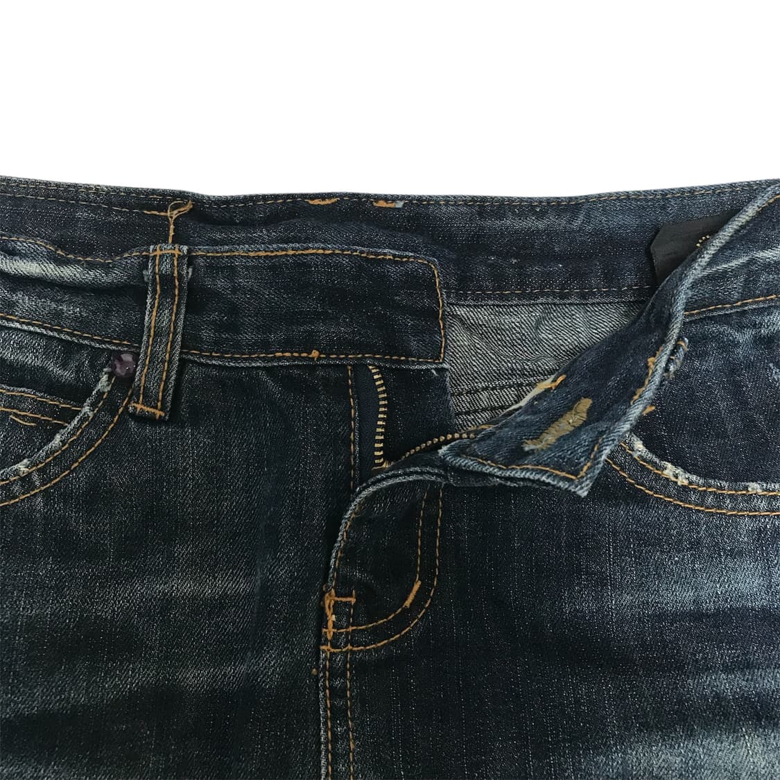 빈티지 y2k 펑크 워싱 데님 미니 스커트 상품이미지3