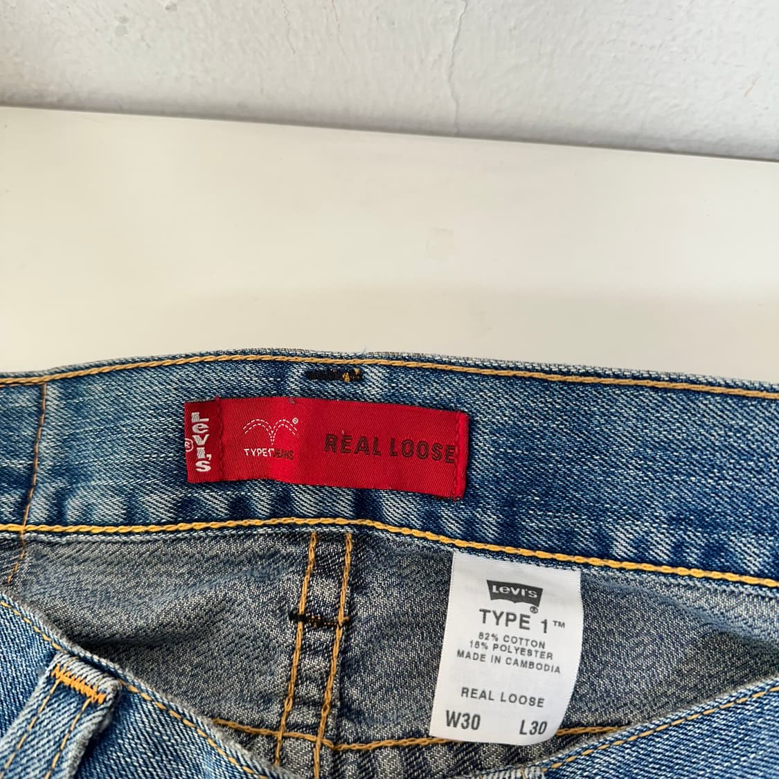 30 M 리바이스TYPE1 일자핏 워시드 데님팬츠 청바지 상품이미지5