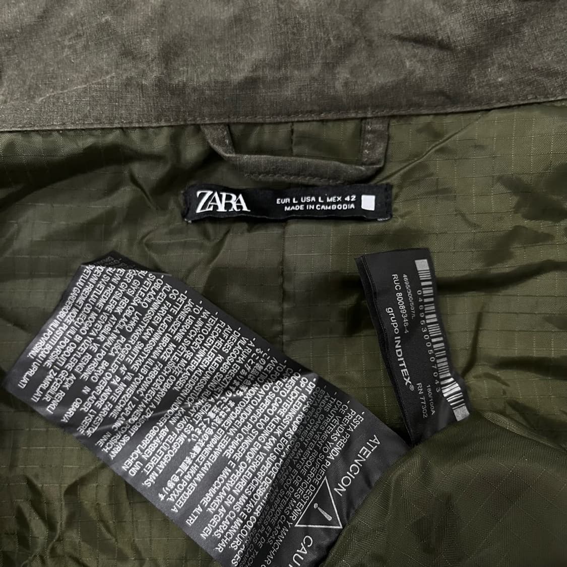 자라 빈티지 바람막이 자켓/#3660 상품이미지5