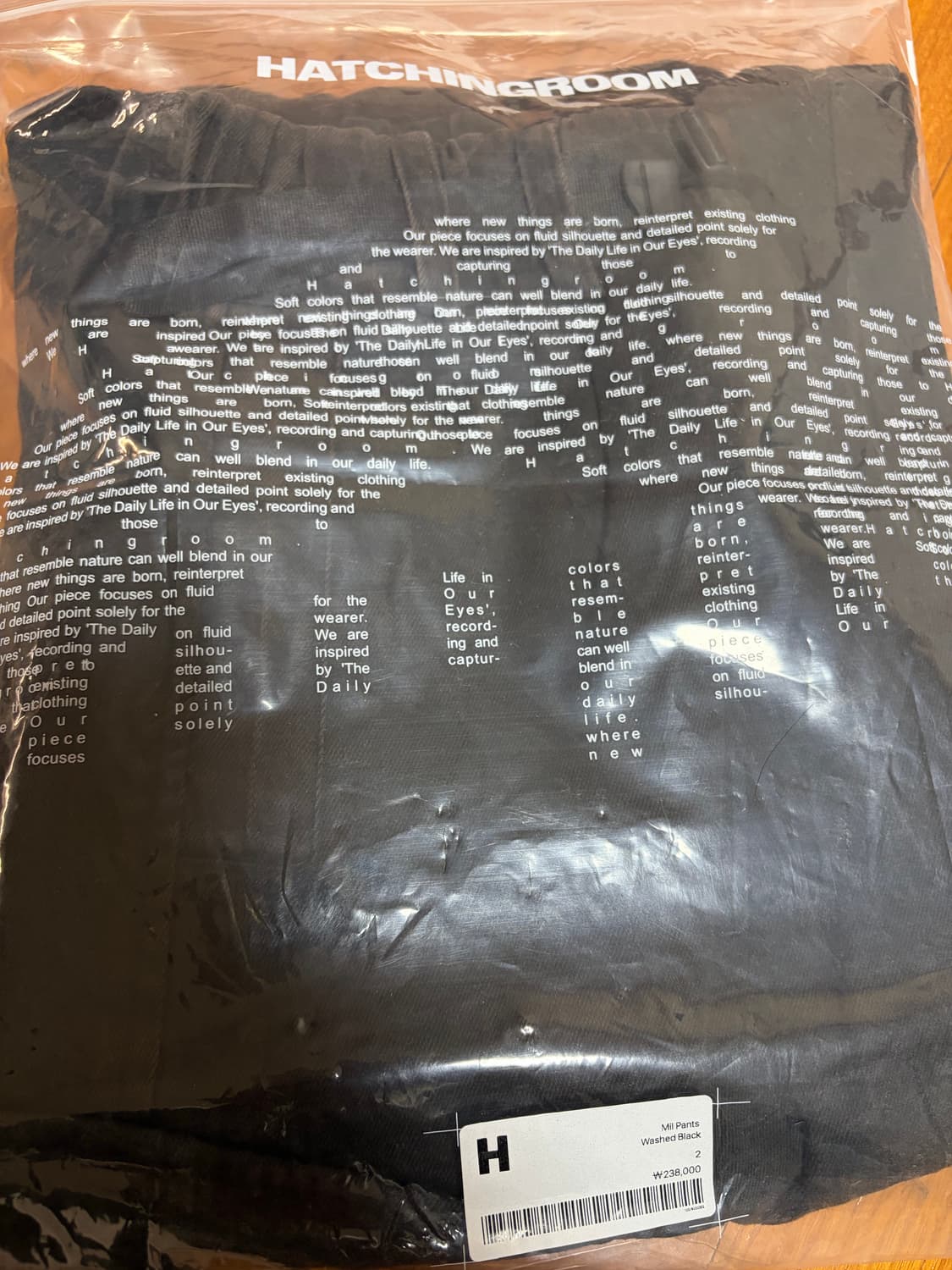 HATHINGROOM Mil Pants Washed Black 상품이미지3