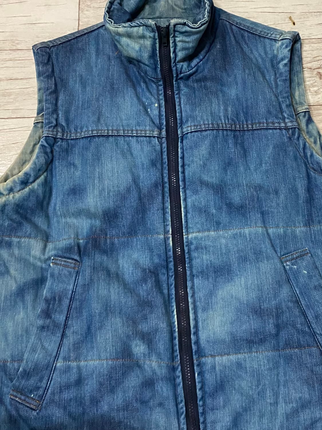 빈티지 청 조끼 사이즈 100 ~ 105 상품이미지3