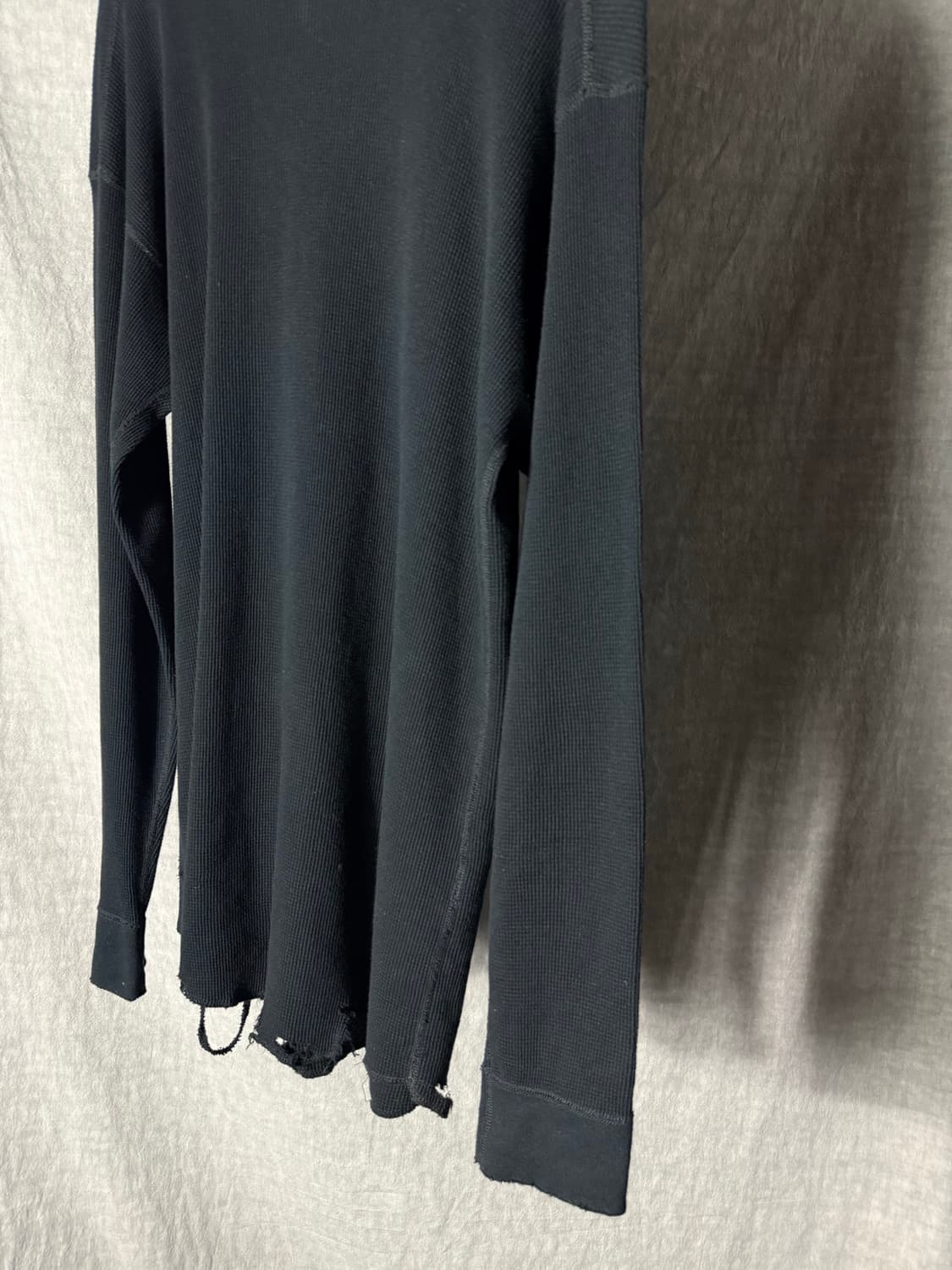 ancellm Distressed Thermal Knit Longslee 상품이미지6