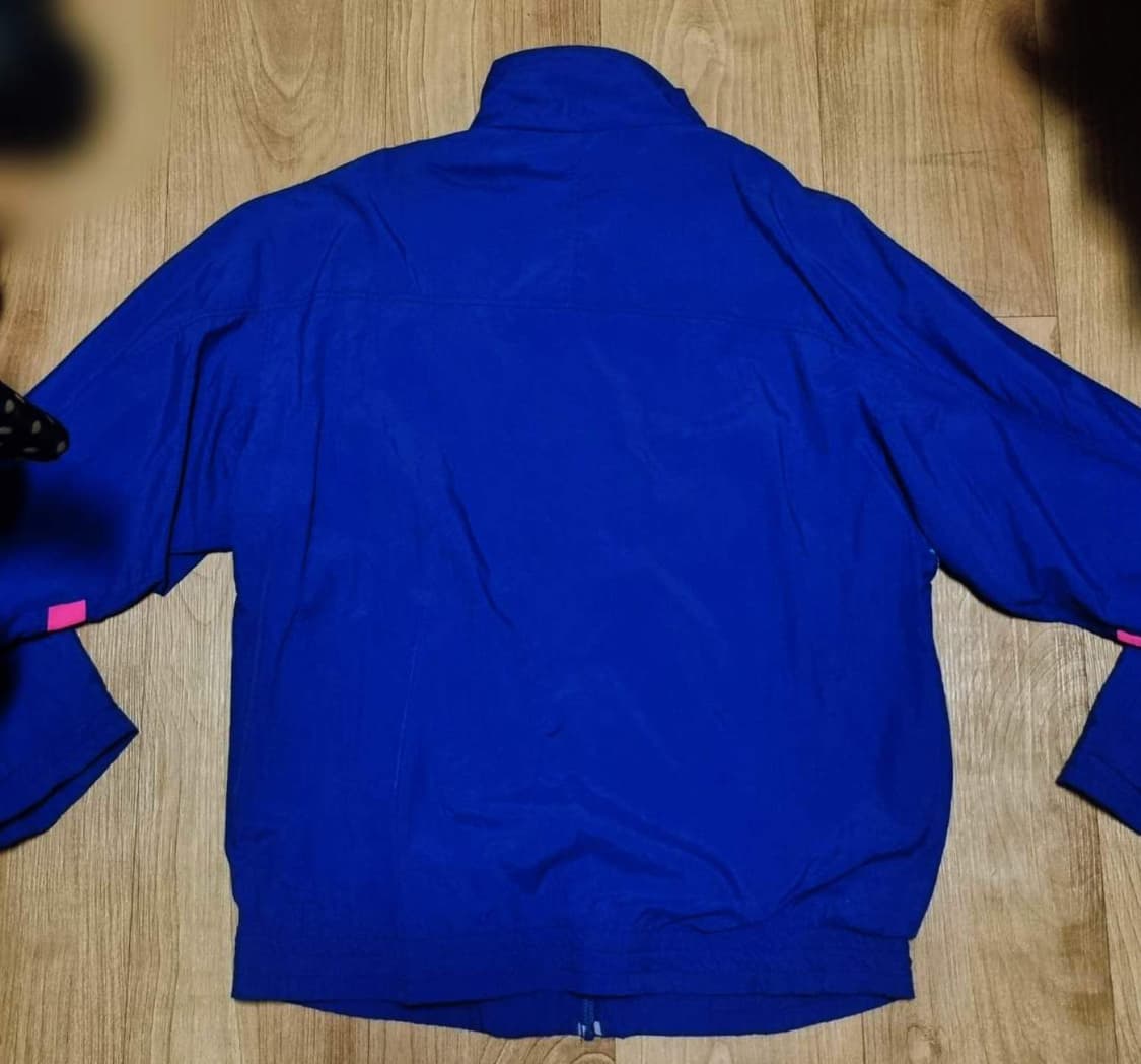 휠라 올드스쿨 90s 빈티지 자켓 블루 패턴 바람막이 상품이미지3