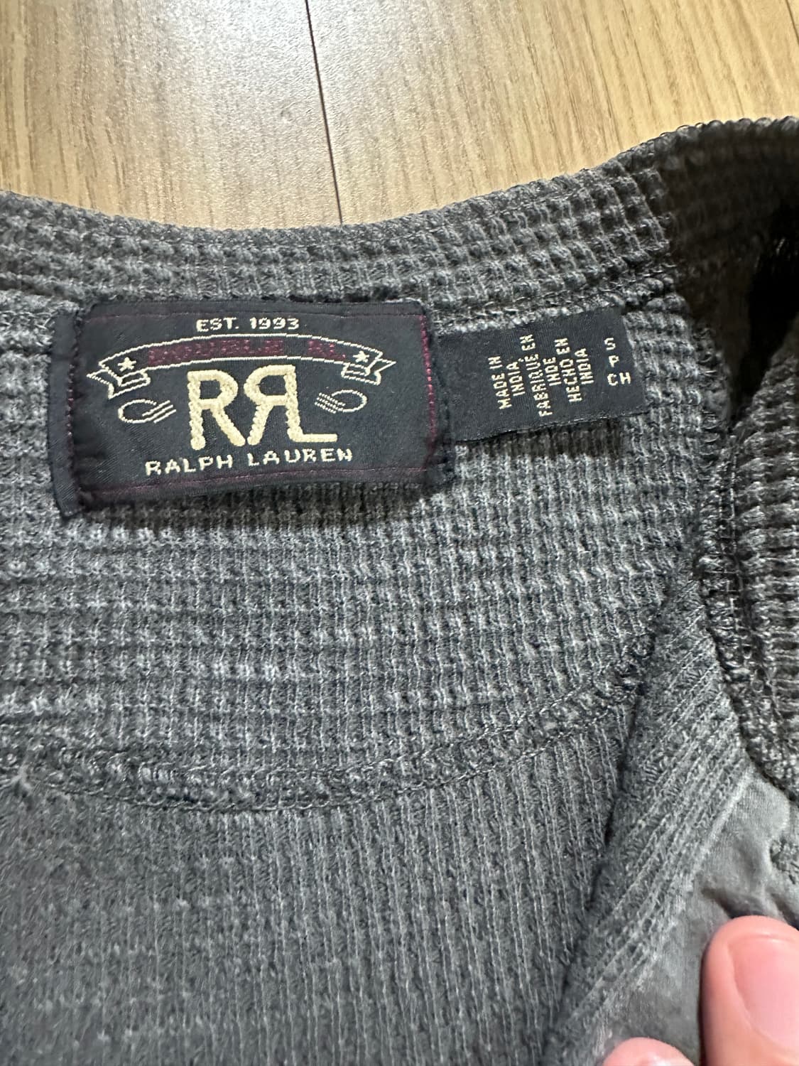 [S] RRL 더블알엘 와플 헨리넥 긴팔티셔츠 상품이미지2