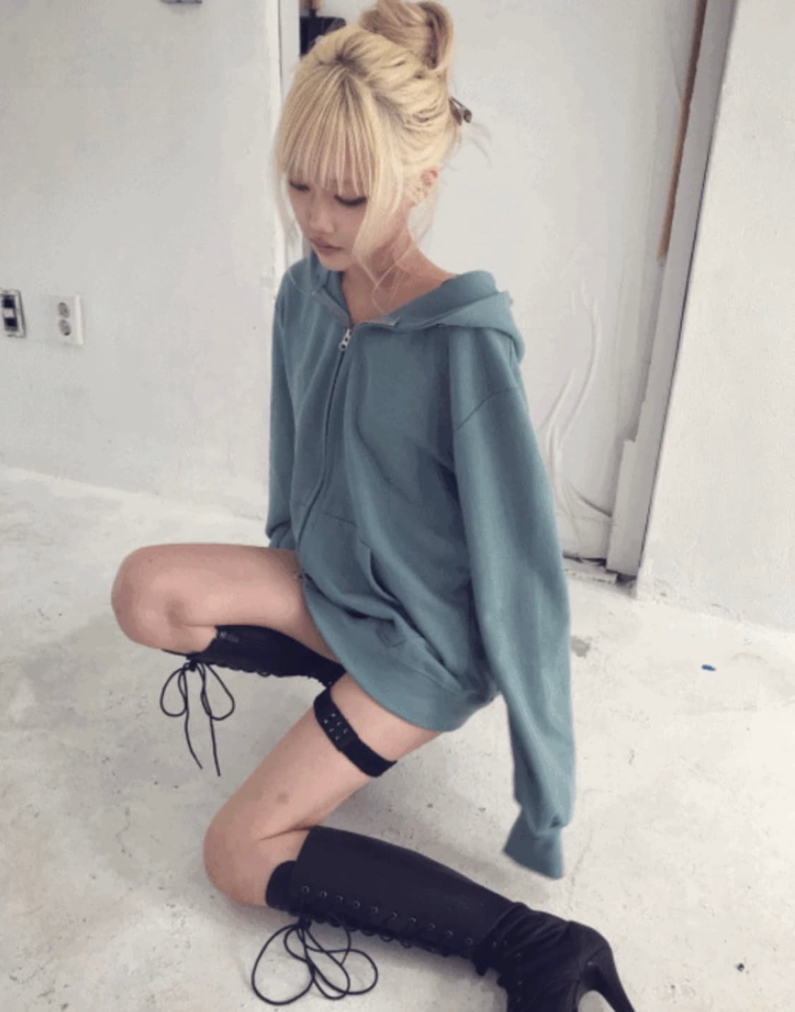 쿄이 kyoiii 민트 후드집업 상품이미지1