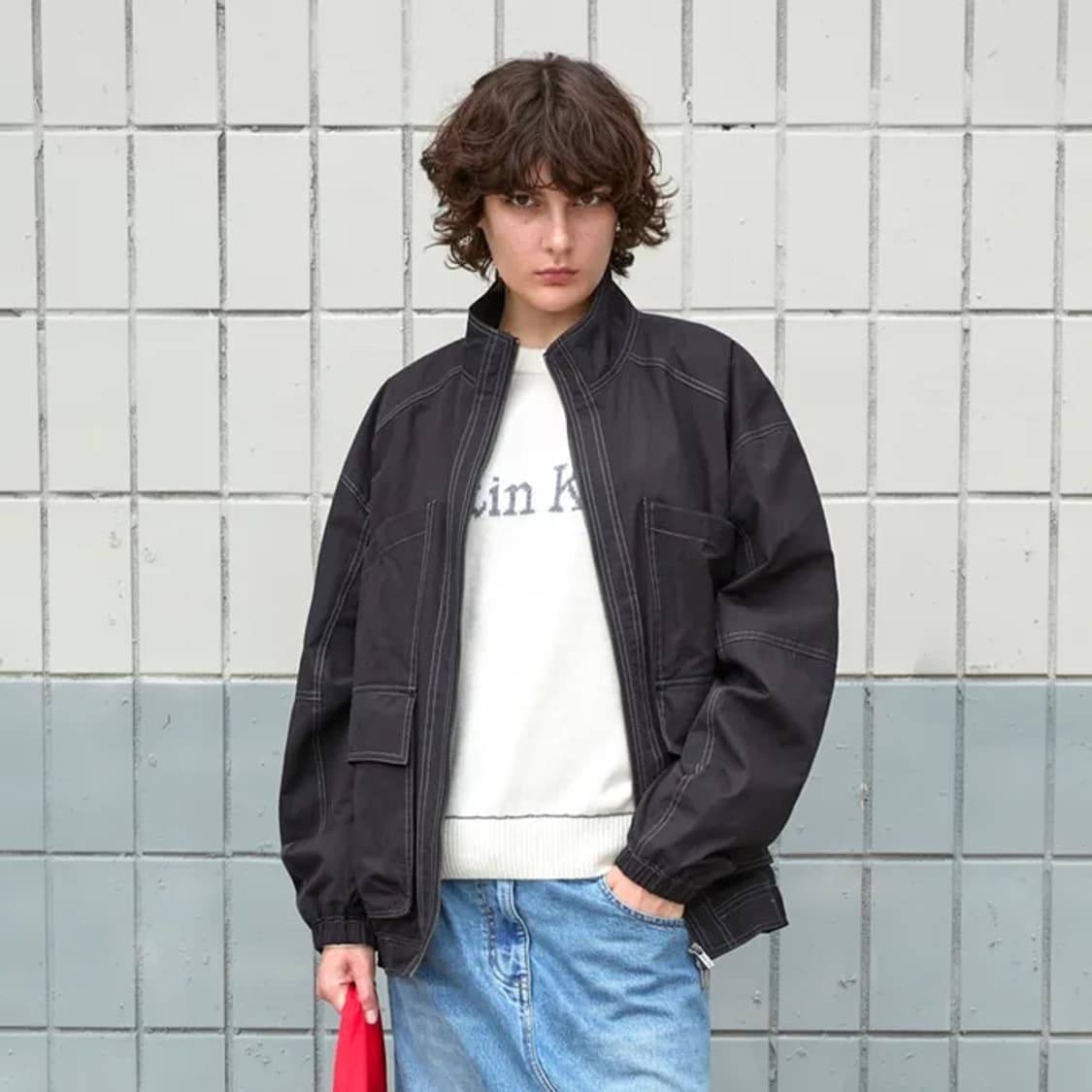 [free] 마뗑킴 여성 봄버 자켓 블랙 상품이미지1
