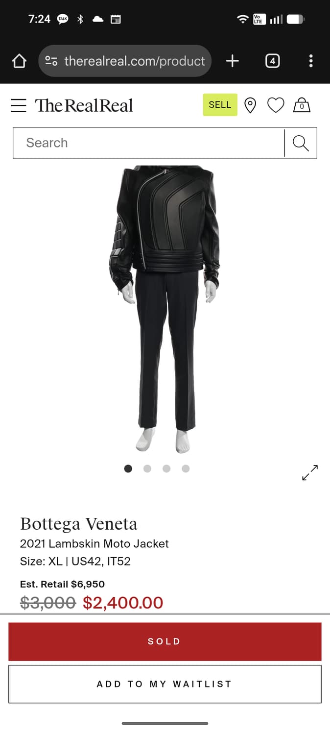 보테가베네타 FW2019 런웨이 패디드 레더 바이커 자켓 상품이미지8