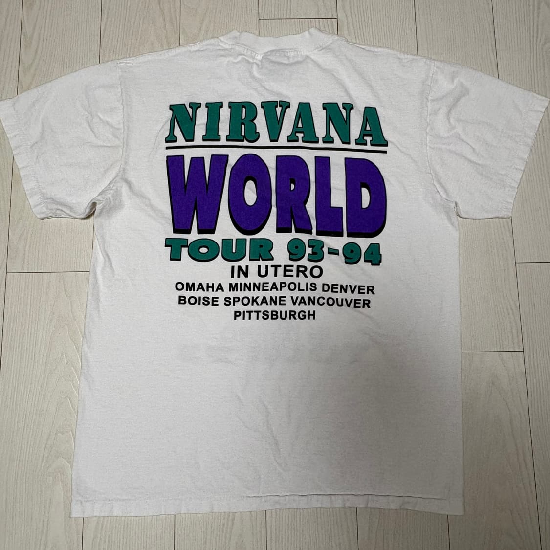 [L] 90s 너바나 밴드 티셔츠 상품이미지3