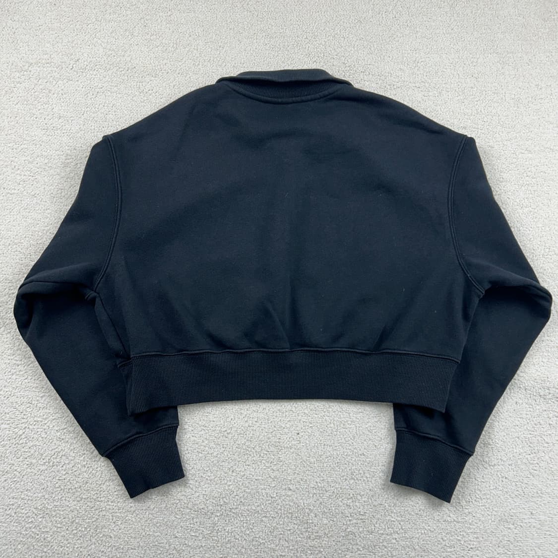 나이키 스우시로고 크롭 하프집업 맨투맨 블랙 상품이미지5