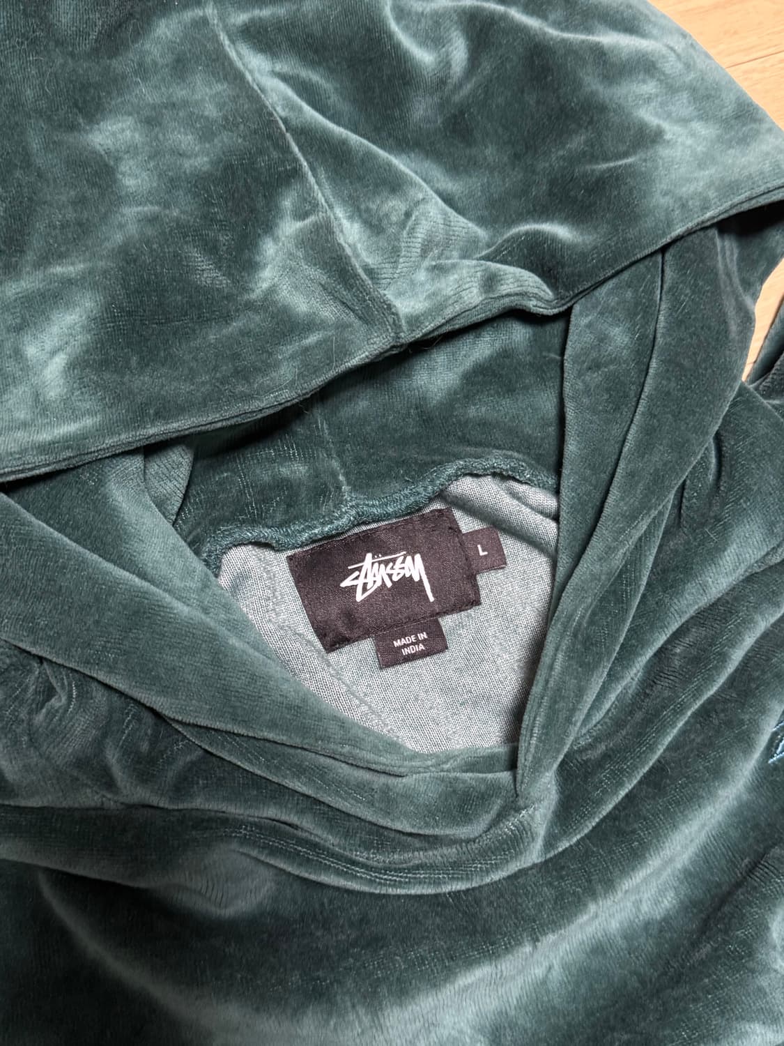 스투시 벨벳 후드티 L 상품이미지2