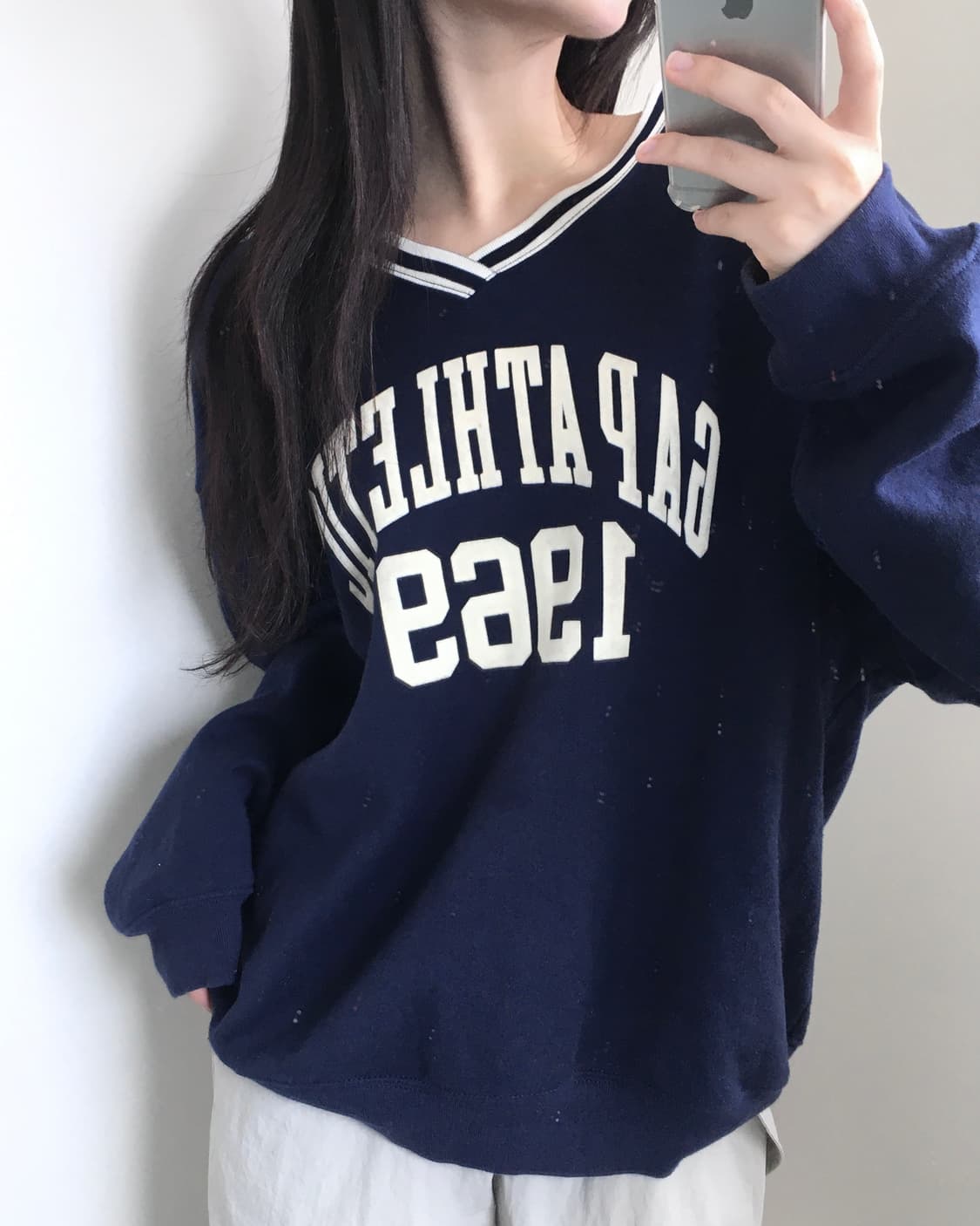 Gap 갭 네이비 어센틱 크리켓 맨투맨  상품이미지1