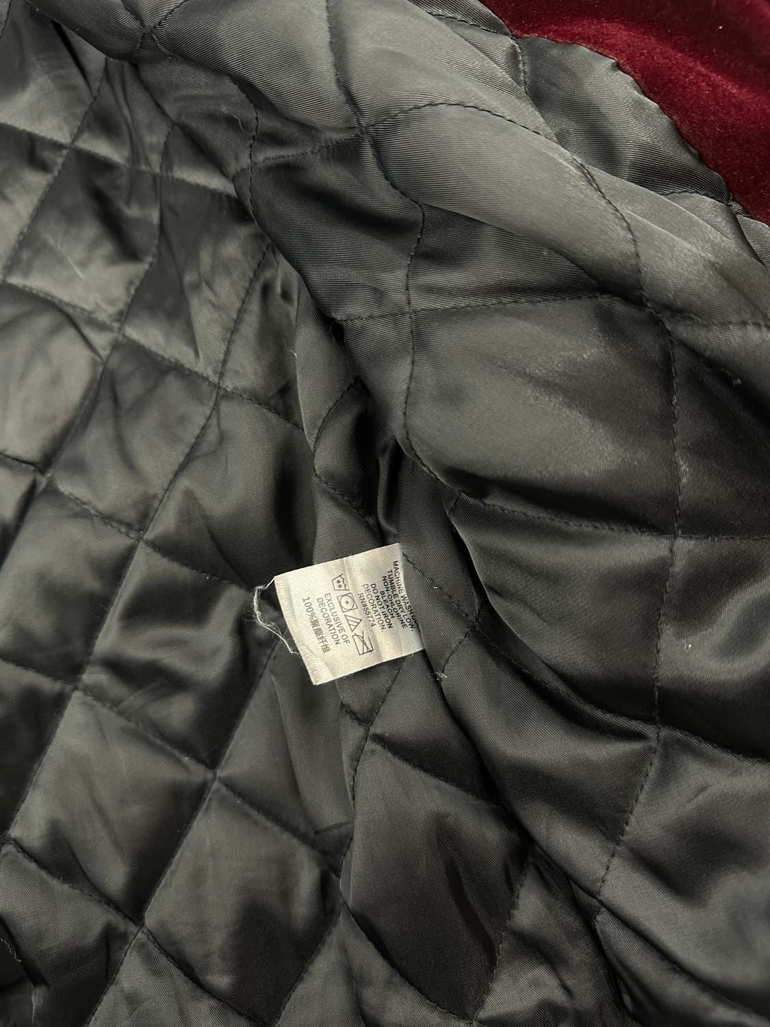 M) 재패니즈 벨루어 스카쟌 자켓 버건디 ONI DENIM 상품이미지7