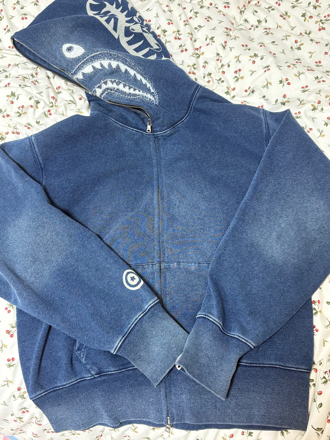 베이프 인디고 샤크 풀집 후드 W s사이즈 상품이미지1