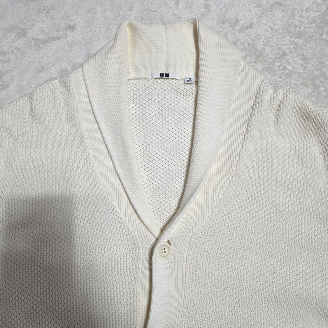 (XL)유니클로 와플 니트 숄카라 가디건 상품이미지2