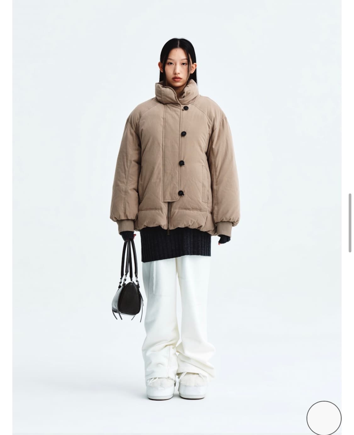 마뗑킴 워시드버튼 패딩- 베이지 상품이미지2