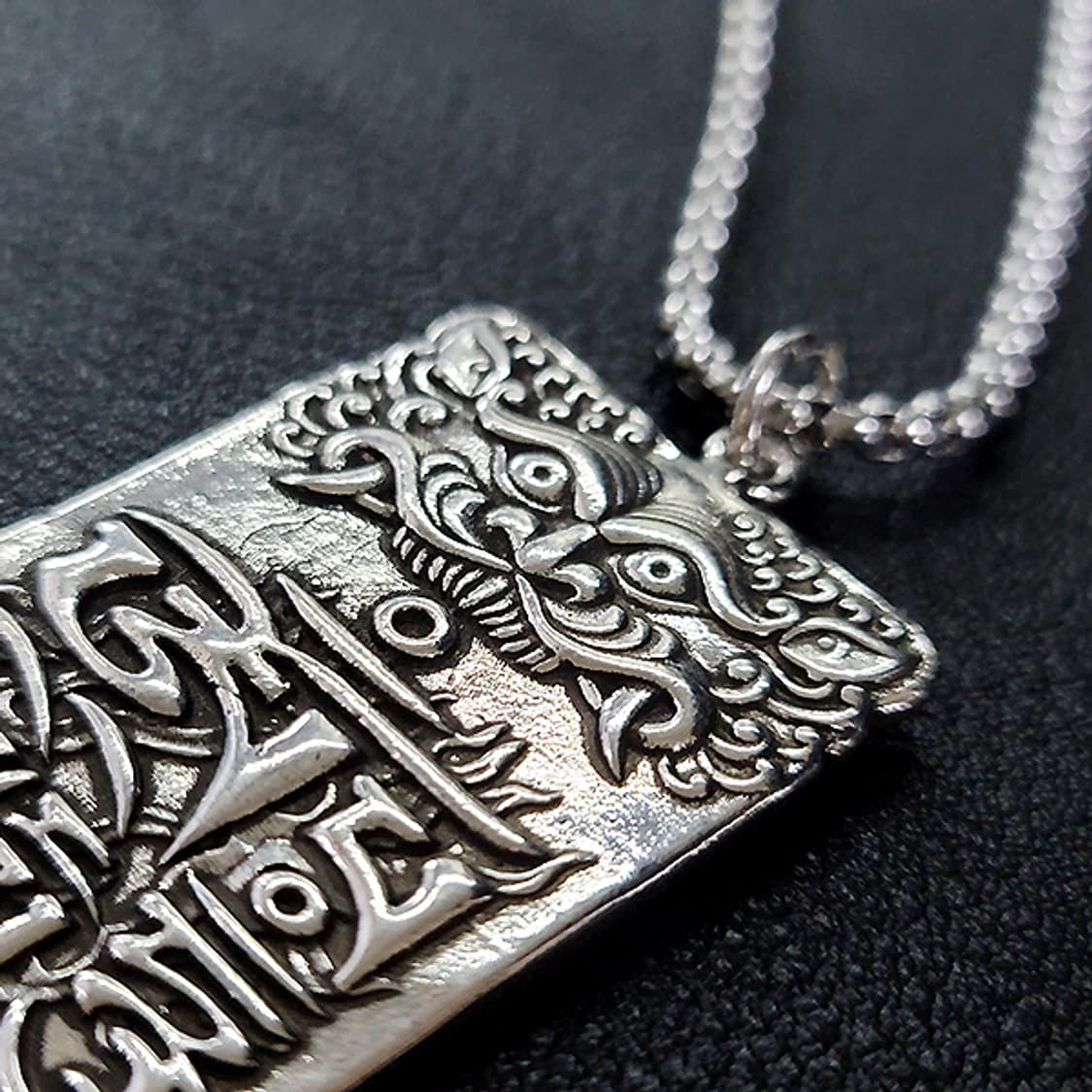 Tarkar 백동 펜던트 엔틱 선물 지혜 라마 불교 남자 목걸이 상품이미지3
