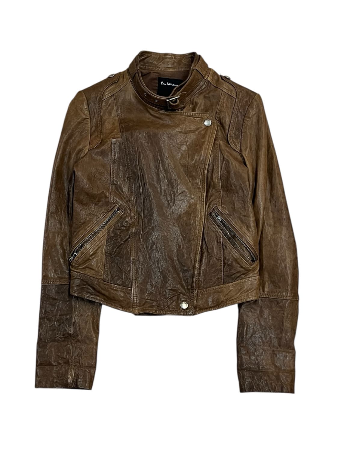 빈티지 양가죽 레더 자켓 브라운 85 #csz2146 상품이미지3