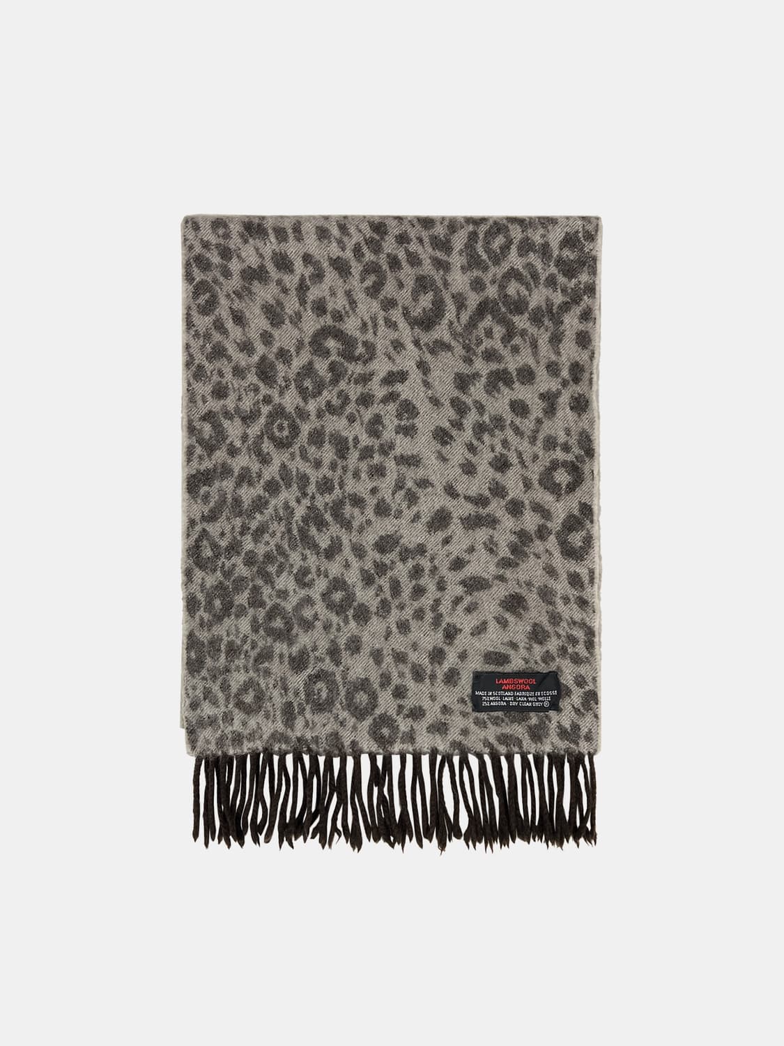 빈티지 울 + 앙고라 레오파드 패턴 머플러 상품이미지1