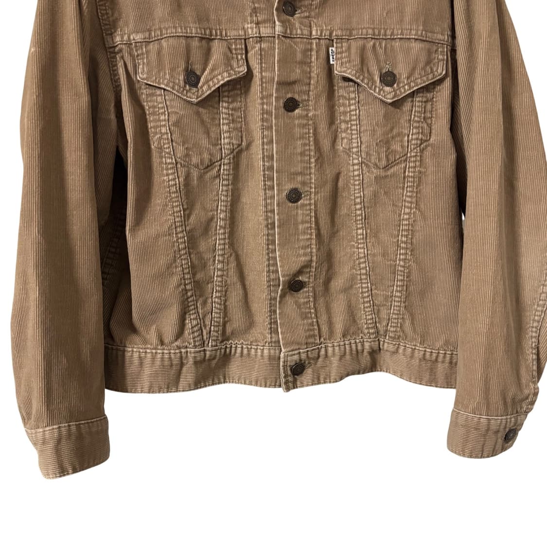 70s 리바이스 화이트탭 3세대 코듀로이 트러커 자켓 카키 베이지 44 상품이미지2