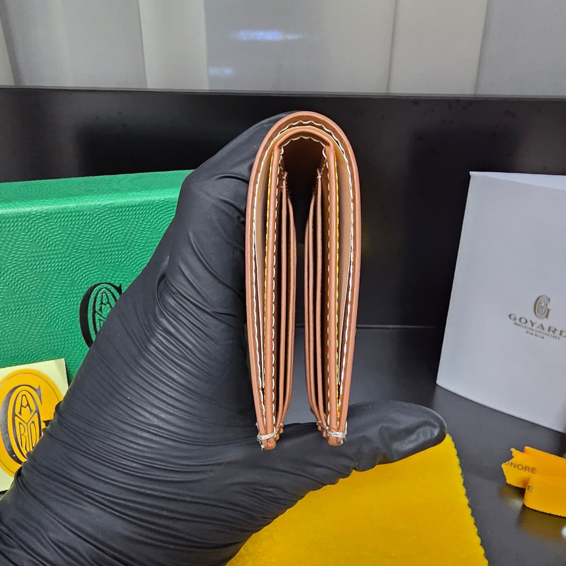 {클로젯}[사진 풀구성]고야드 생피에르 카드지갑 블랙&탄 상품이미지5