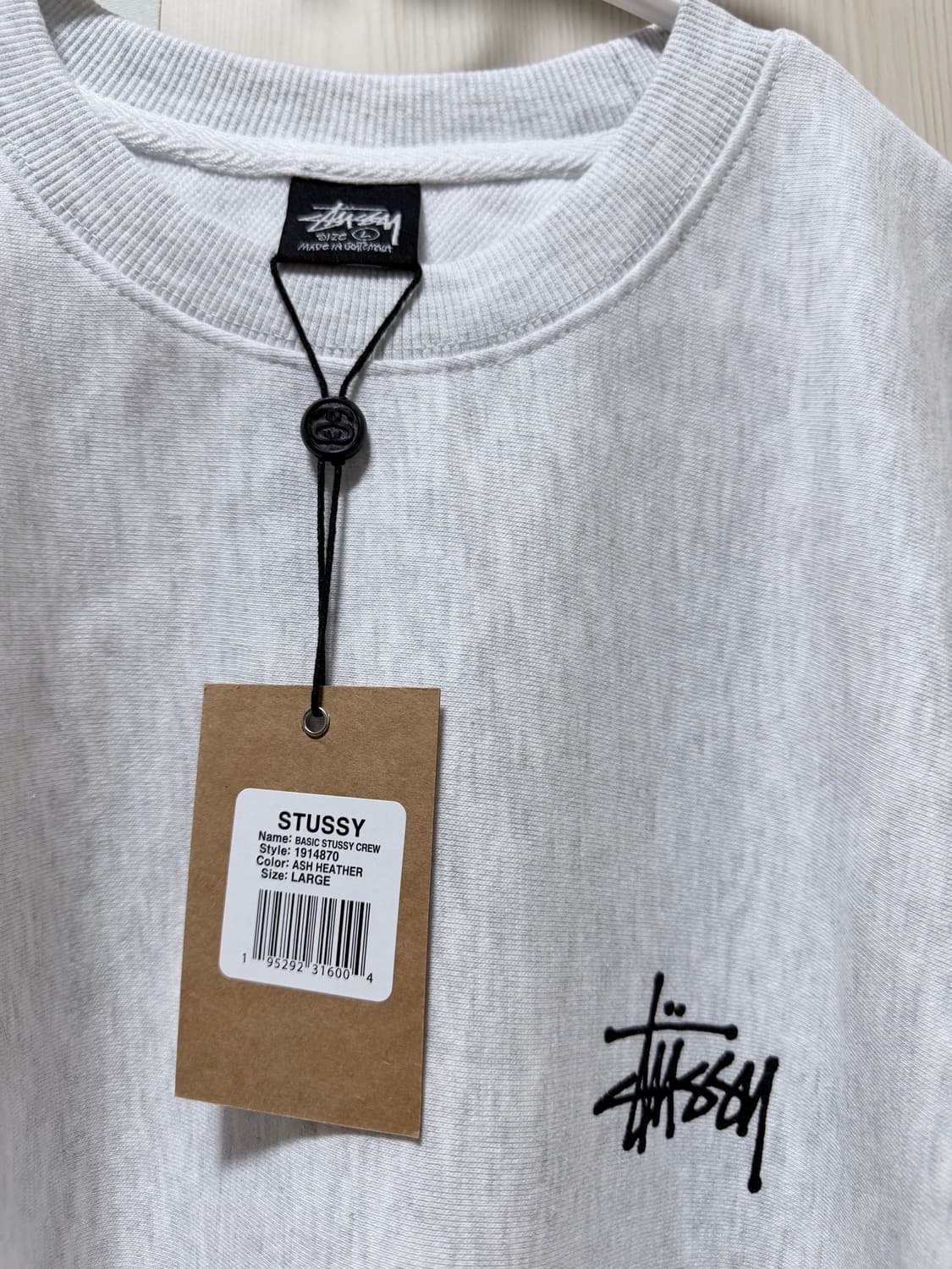 스투시 쭈리원단 베이직 맨투맨 새상품 상품이미지3