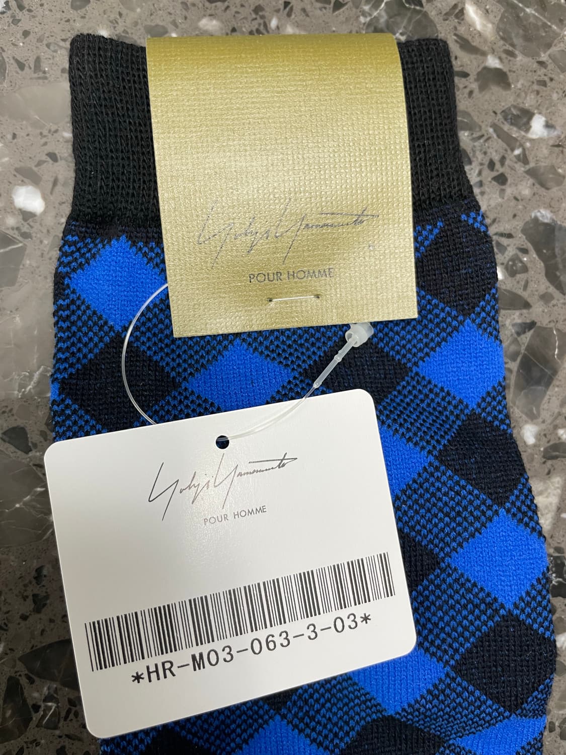 요지 야마모토 체크 양말 새상품 상품이미지2