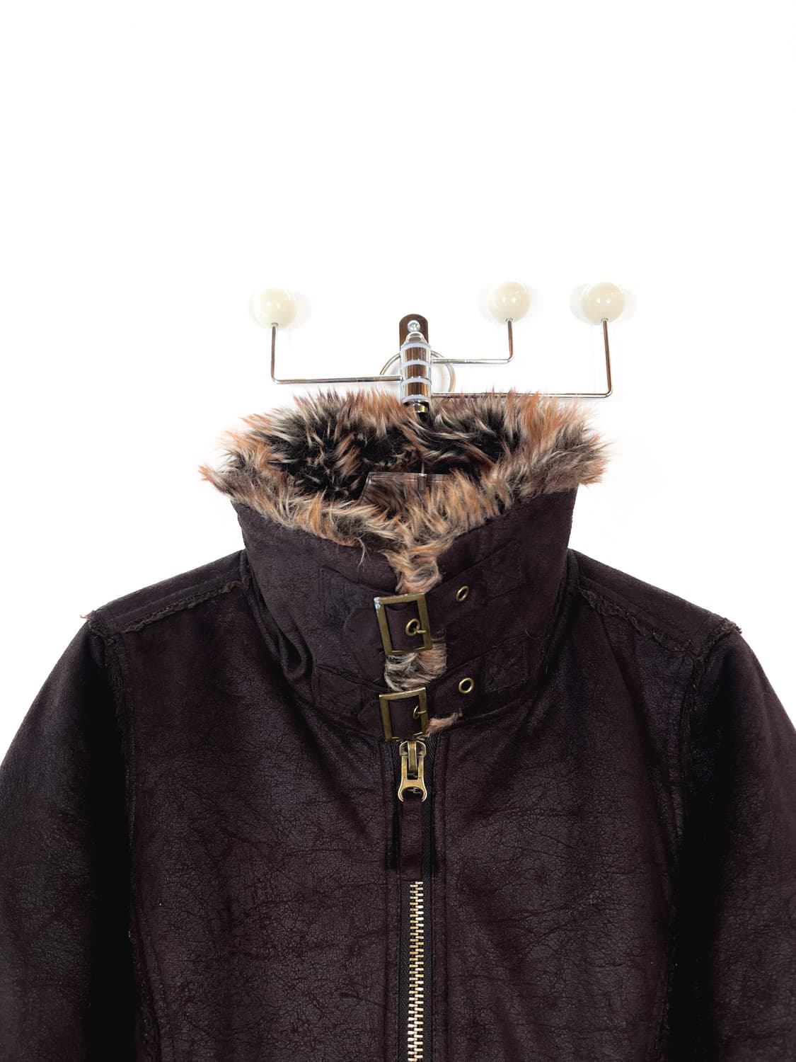 빈티지 폭스레더 퍼 트리밍 자켓 상품이미지3