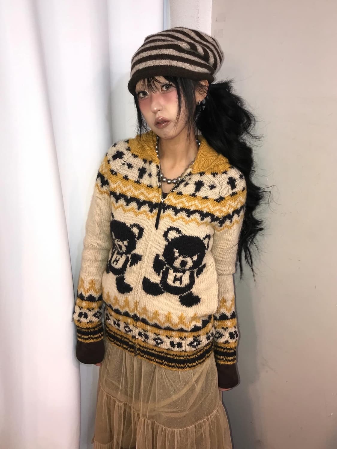Hysteric Glamour Fxxk Bear Cowichan 상품이미지2