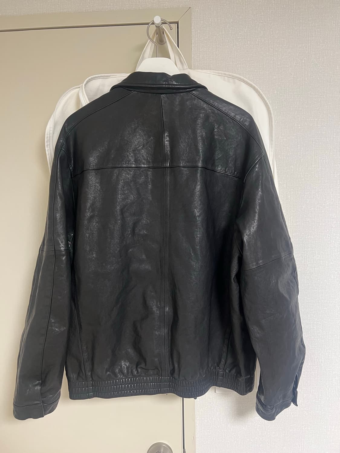 유스 워시드 레더 블루종 m 상품이미지2