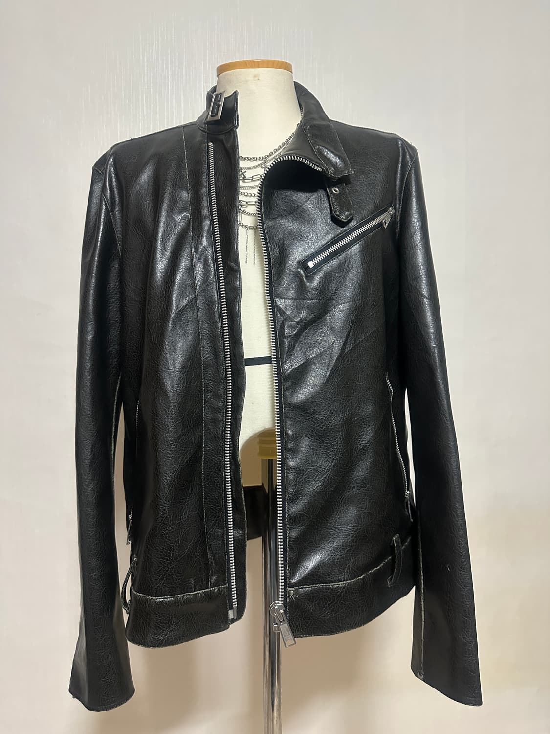 Japanese vintage vkei leather jacket 상품이미지3