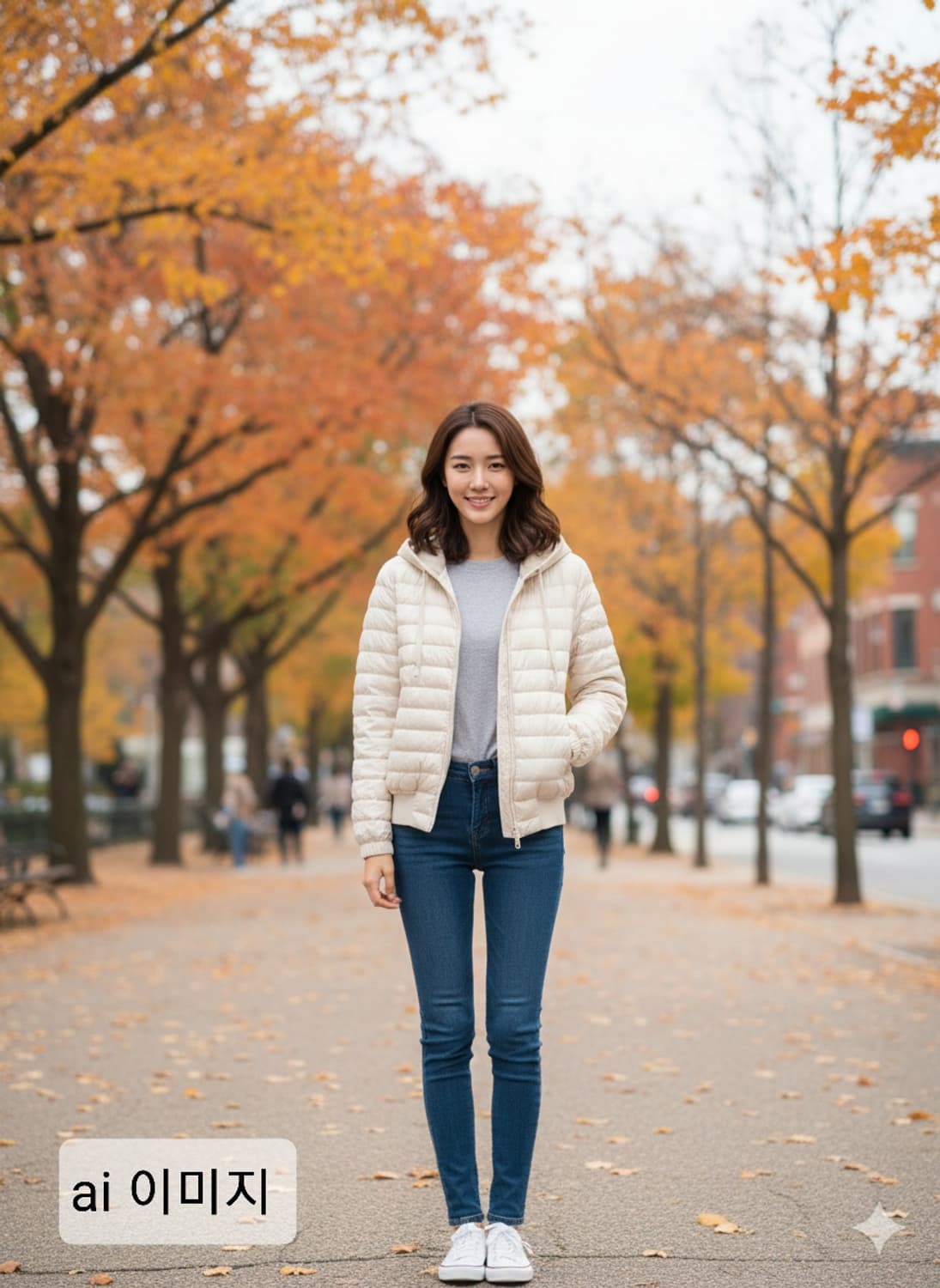 [55~66] 타임 아이보리 후드 구스경량패딩 상품이미지10