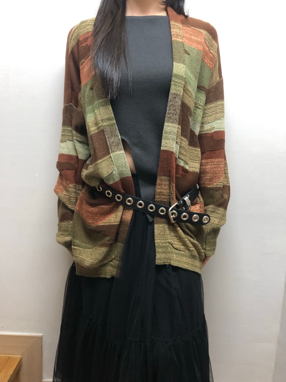 빈티지 히피 롱 가디건 상품이미지5