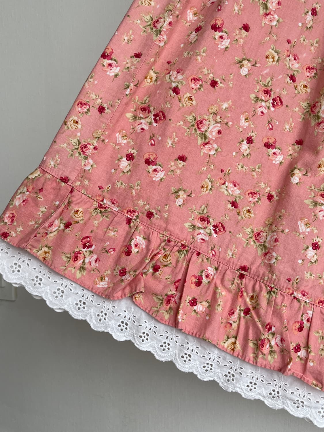 *SALE) 빈티지 핑크 플라워 레이스 스커트 상품이미지3