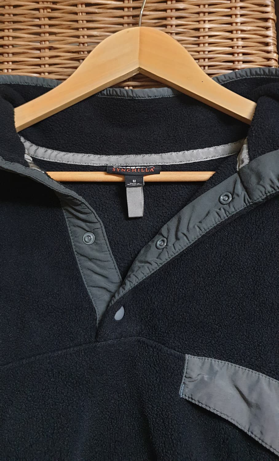 파타고니아 헤비웨이트 신칠라 풀오버 블랙 w포지그레이 M 상품이미지5