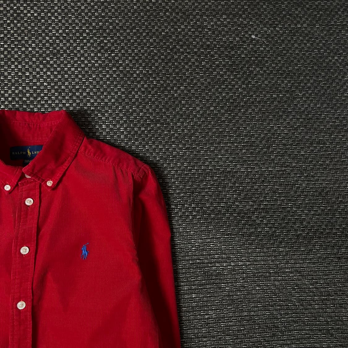 폴로랄프로렌 키즈 레드 코듀로이 긴팔 니트 M(10-12) 상품이미지3