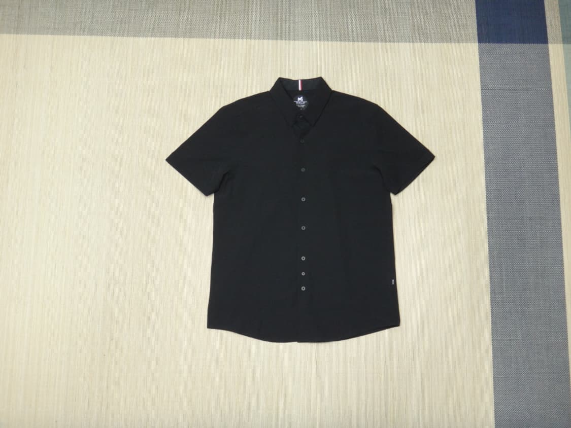 (XL) MILLET 밀레 골프 남성 반팔 셔츠 블랙 상품이미지1