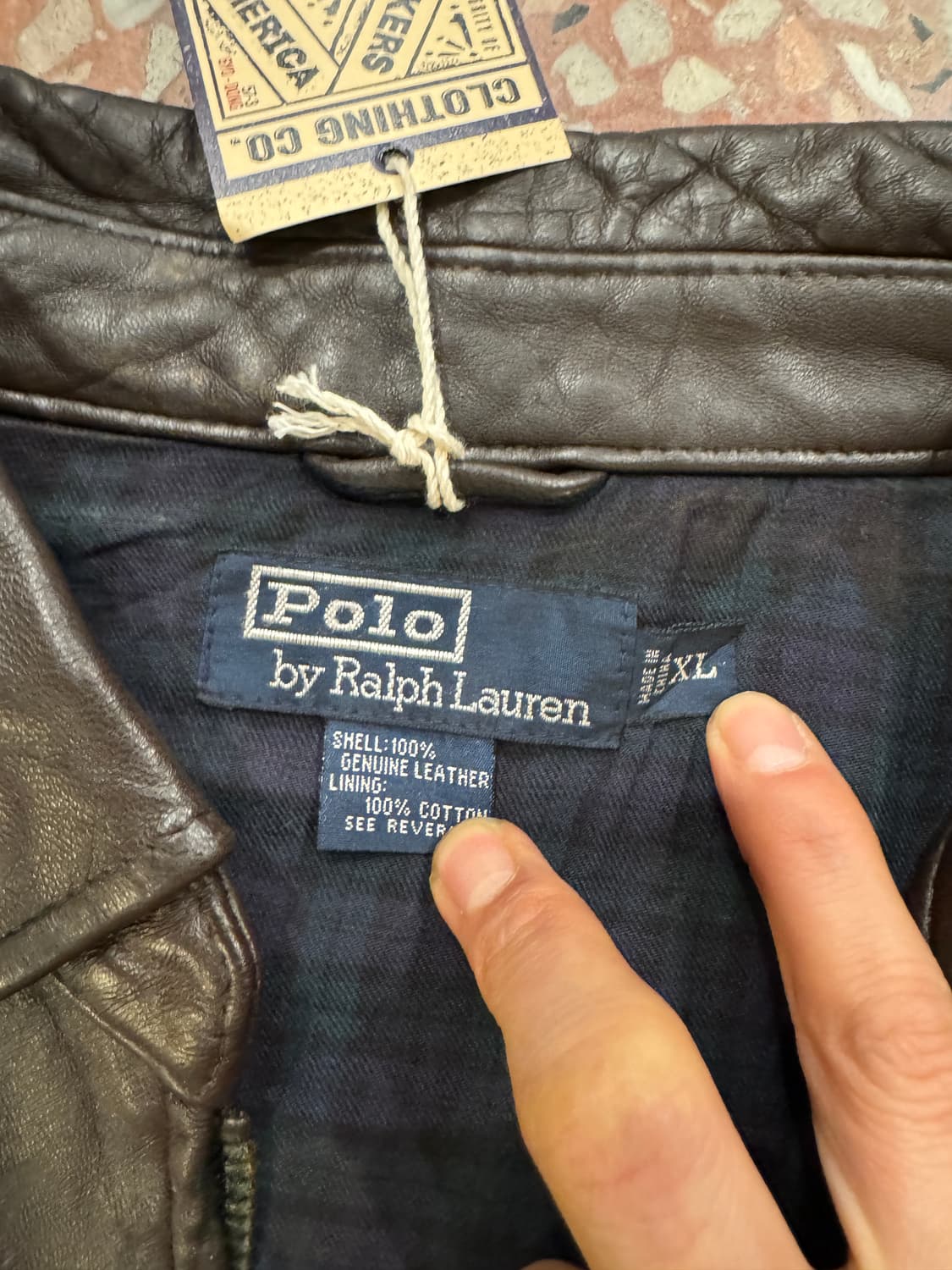 폴로 랄프로렌 맥스웰 레더 자켓 (XL) 상품이미지7